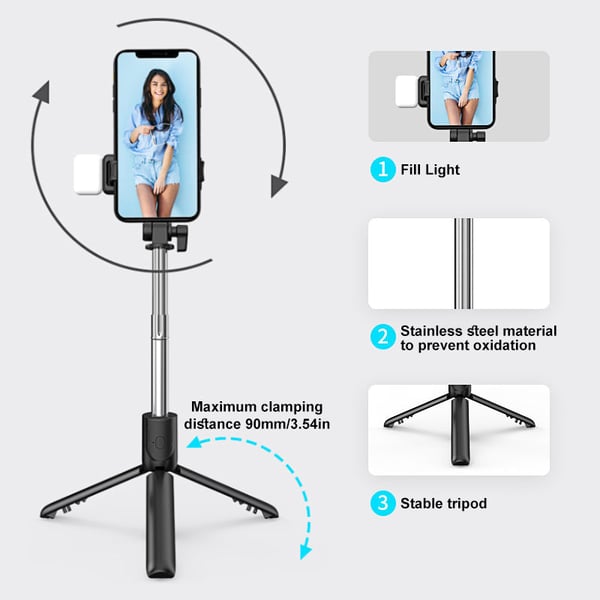 🔥Heißer Verkauf 49 % Rabatt🔥6-in-1 kabelloser Bluetooth-Selfie-Stick