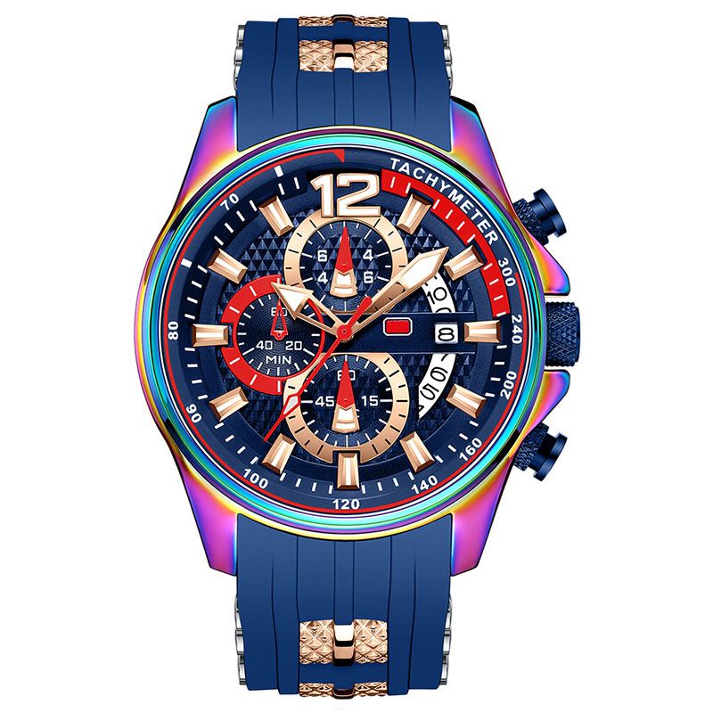 Reloj deportivo de moda masculina impermeable con función ligera