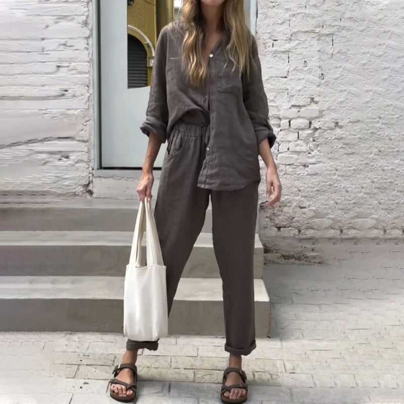 ๐ธ2-piece set for women - shirt and pants in plus size