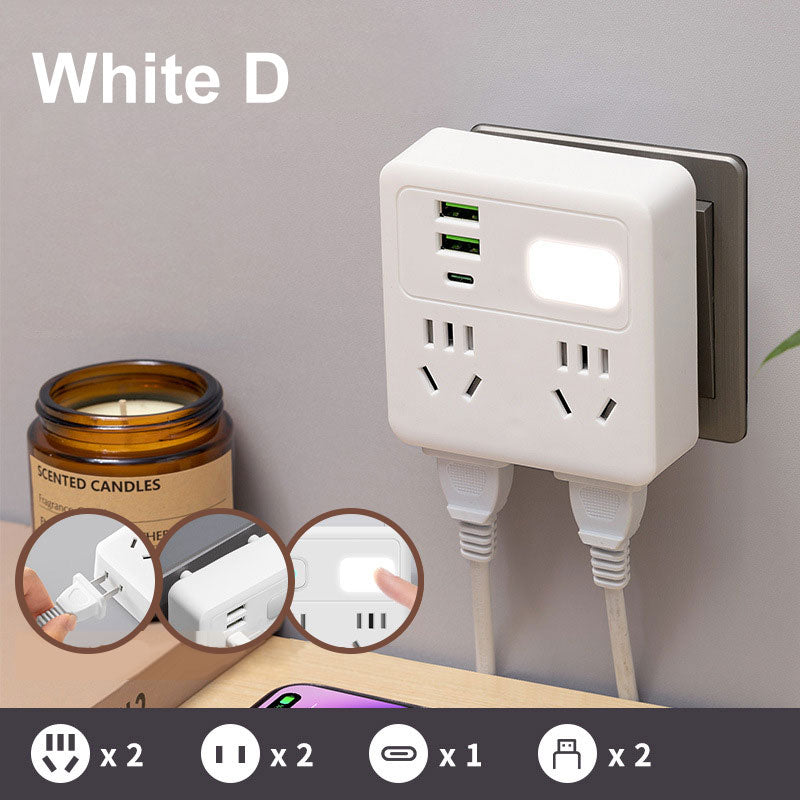 Convertisseur de douille multifonctionnel à 2 packs avec lumière nocturne