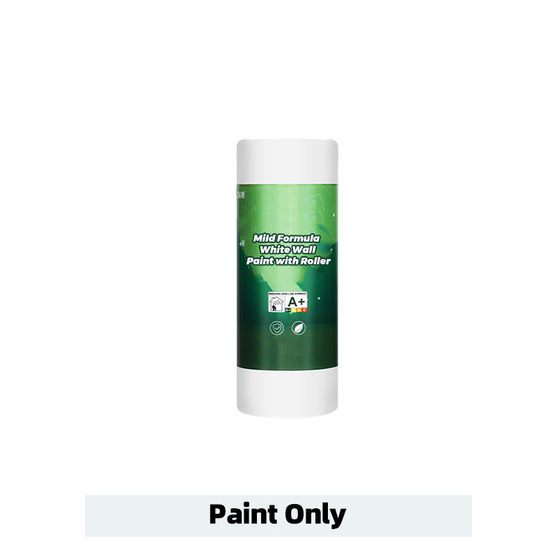 White wall paint with mild formula and roller