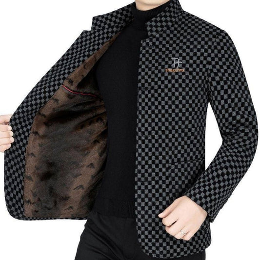 😎Autumn Sale Limited time 45% OFF💕Trendy checked warm men's jacket with pockets