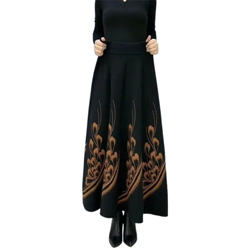 ✨Elegante gonna a trapezio a vita alta in lana sintetica da donna👗💖