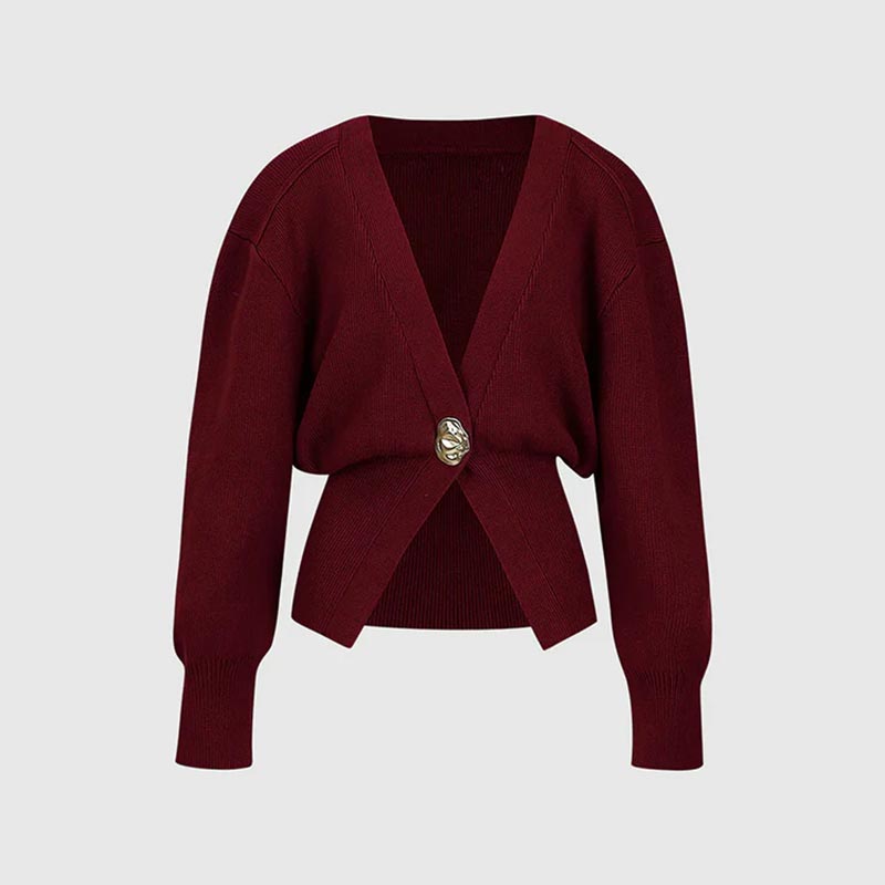 🎅Early Christmas Sale-Elegant One Button Knitted Sweater for Women