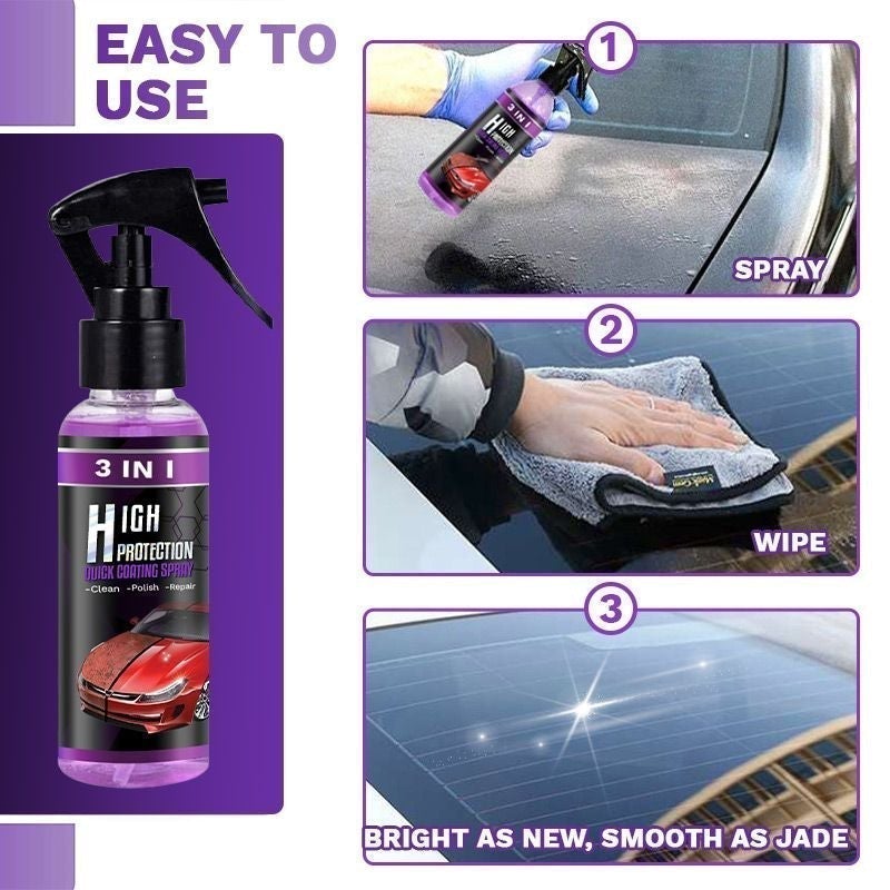 Spray per rivestimento per auto veloci 3 in 1 di protezione ad alta protezione