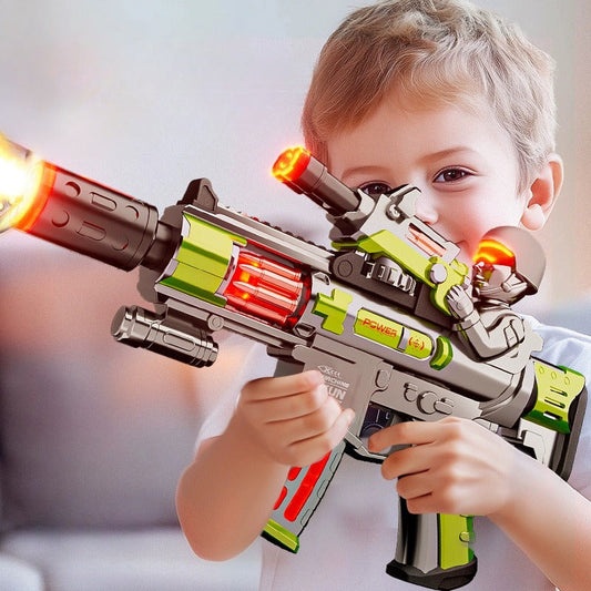 🔥Mitragliatrice elettrica per bambini 🔫Giocattoli con effetti di fumo e vibrazione