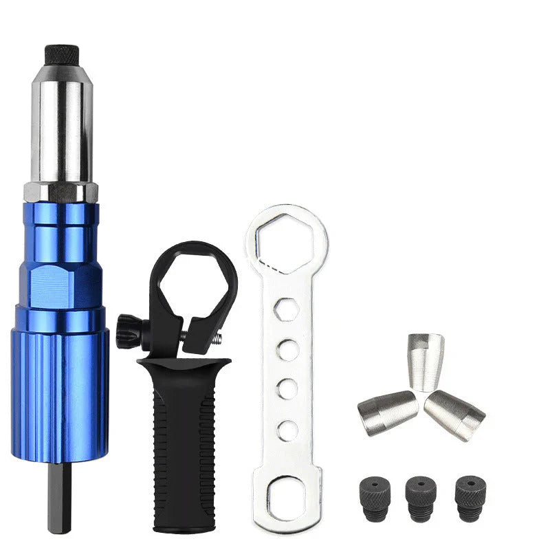 💥Hot Sale 49% OFF💥 Professional rivet gun adapter set with 4 different matching nozzle screws