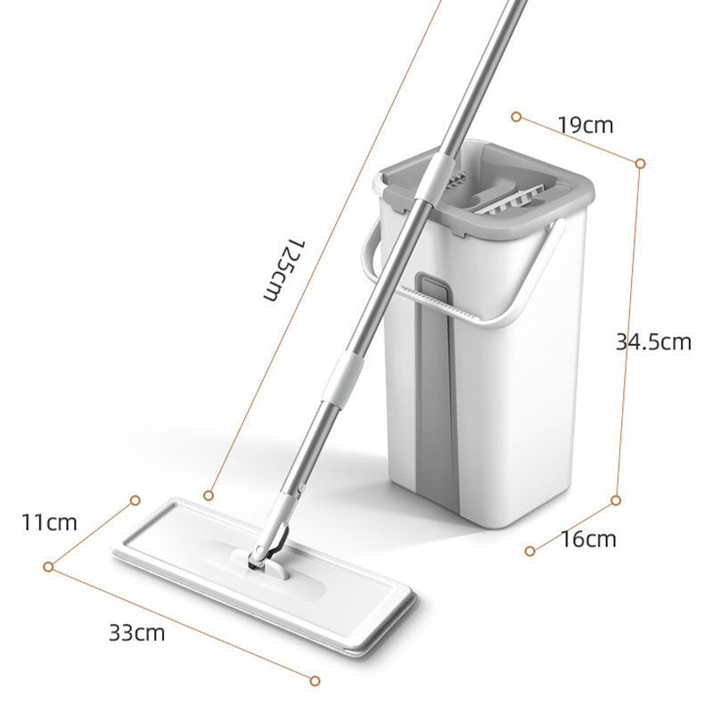 Hausdéierungsaarbecht spuert grouss Panel Mop Set - naass & trocken