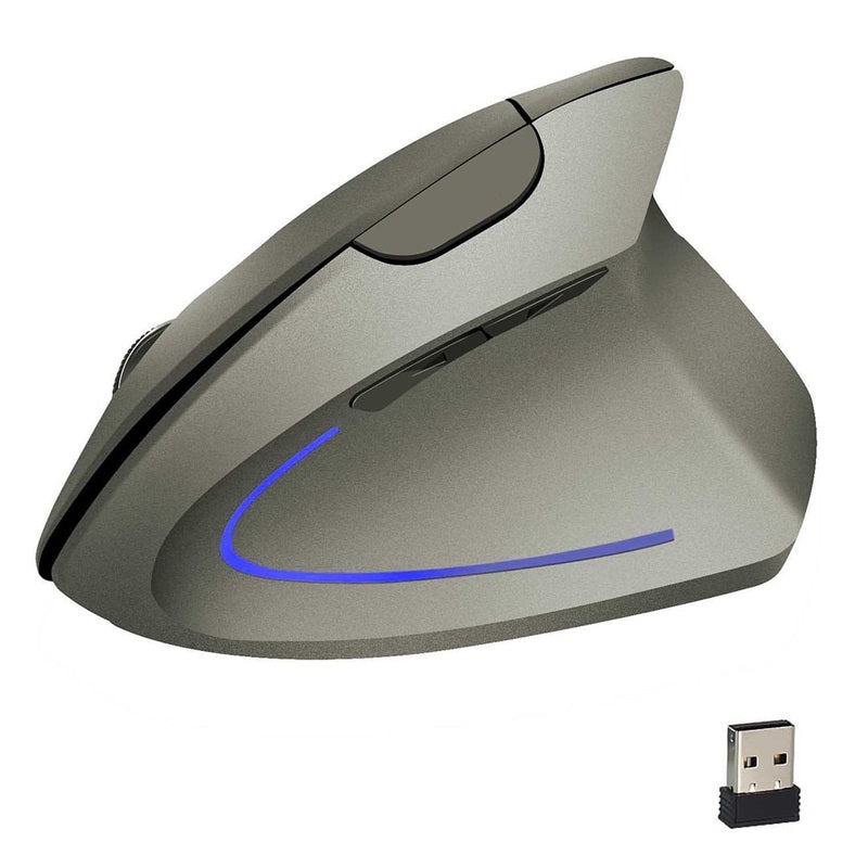 🖱Mouse ottico verticale ergonomico, wireless e ricaricabile tramite USB