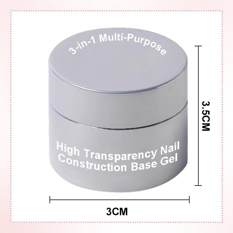 🎉Compra 3 y llévate 5 gratis💅Gel base para uñas multiusos 3 en 1 de alta transparencia.