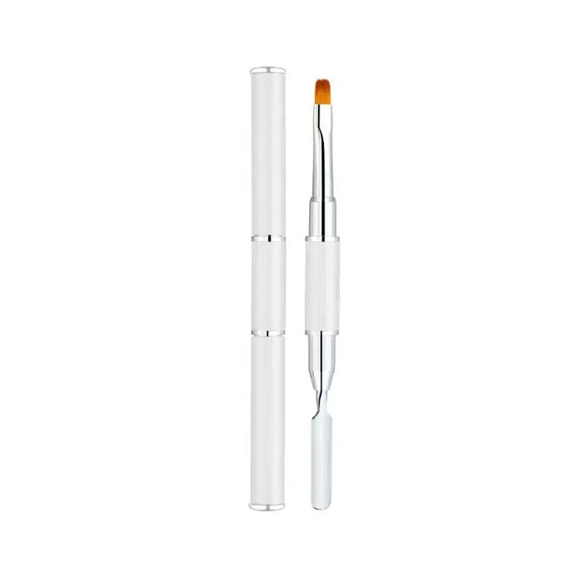 Dual-Ended Nail Art Brush with Spatula