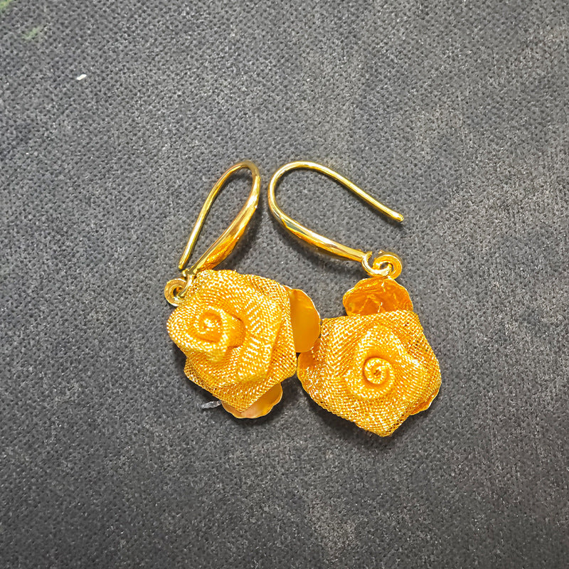 🔥Solange der Vorrat reicht 40 % Rabatt!🎉Die goldenen Jahre- Vielseitige goldene Rosen-Ohrringe für Damen