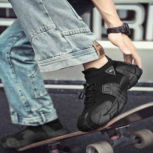 Lässige, atmungsaktive Sneaker aus Mesh mit dicker, rutschfester Sohle