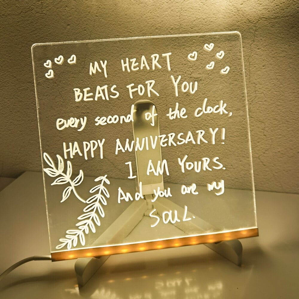 🔥Solange der Vorrat reicht 40 % Rabatt!🎉Kreatives Wiederbeschreibbares Acryl LED Nachrichtenschild