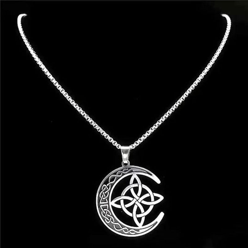 đ„50% Rabatt! đ Celtic Moon AnhĂ€nger Halskette â Feines Sterling Silber, Mystisches Design & Hochglanz Finish đâšđŠ