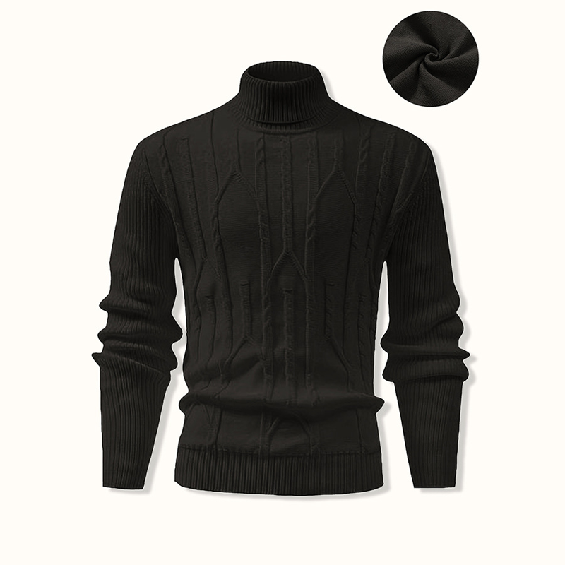 š„Solange der Vorrat reicht 40 % Rabatt!šHerren-Pullover mit Rollkragen und Zopfmuster