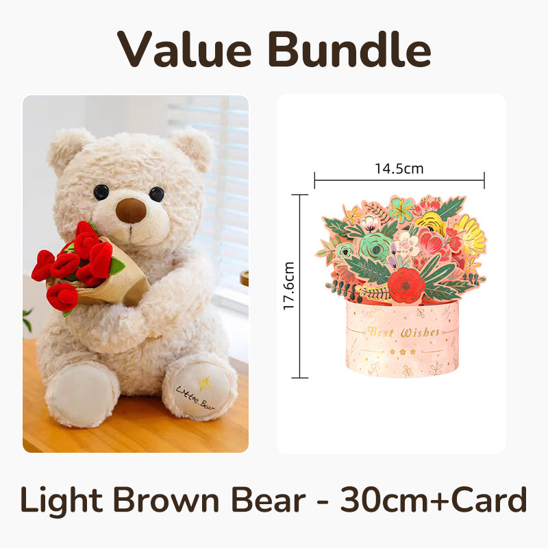 đ„Solange der Vorrat reicht 40 % Rabatt!đTierbĂ€r-Geschenk mit RosenstrauĂ