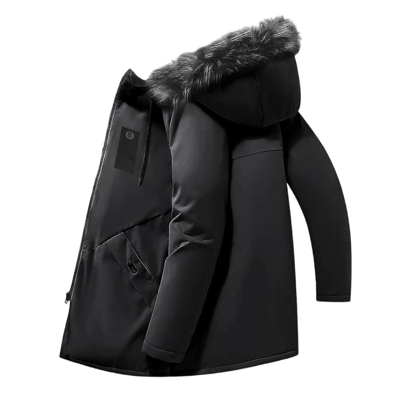 🔥Solange der Vorrat reicht 40 % Rabatt!🎉Winddichte, mittellange Parka-Jacke mit Kapuze für Herren