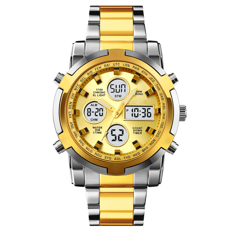 đ˘đ˘53 % RABATT!! â° Wasserdichte Analog-Digital-Militäruhr fĂźr Herren â 48 mm, multifunktional & Armband aus Edelstahl! đ°ď¸đŞ