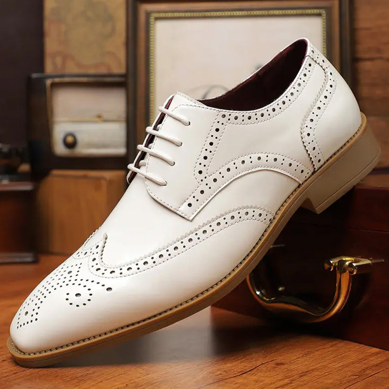 🔥Solange der Vorrat reicht 40 % Rabatt!🎉Klassische Herren Budapester Schuhe mit Flügelkappen