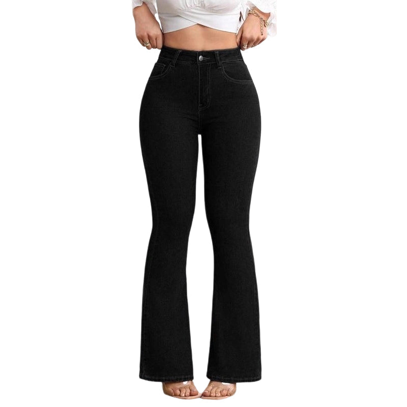 🔥Solange der Vorrat reicht 40 % Rabatt!🎉Elastische Schlagjeans für Damen mit hoher Taille