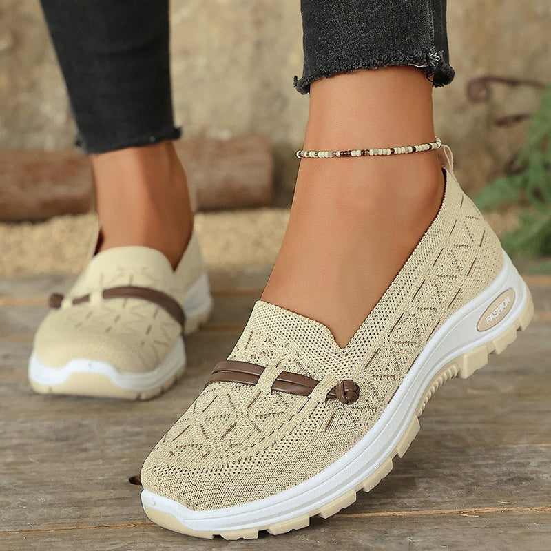 🔥👡 50 % Rabatt -🛒 Flache Slipper aus atmungsaktivem Strick für Damen