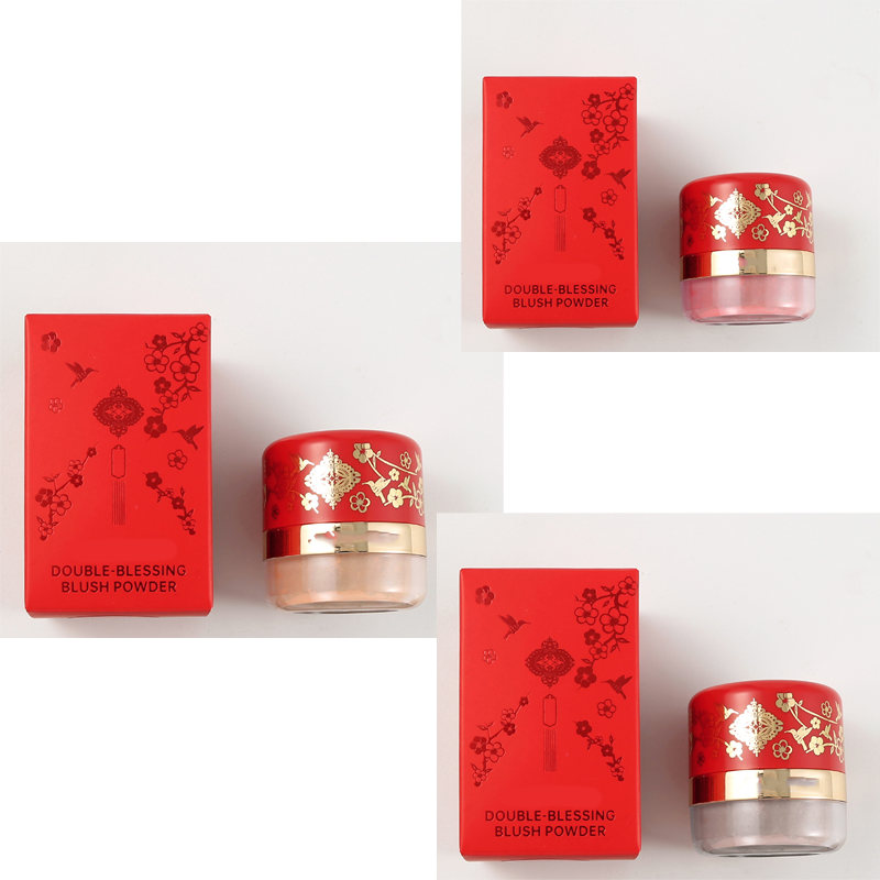 đ˘2 zum Preis von 1â°Tragbares Puderrouge mit Puderquaste