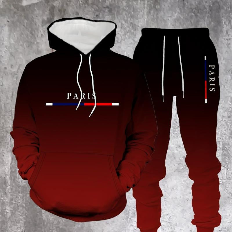 🔥Solange der Vorrat reicht 40 % Rabatt!🎉Herren Gradient Trainingsanzug-Set - Kapuzenpullover und Jogginghose