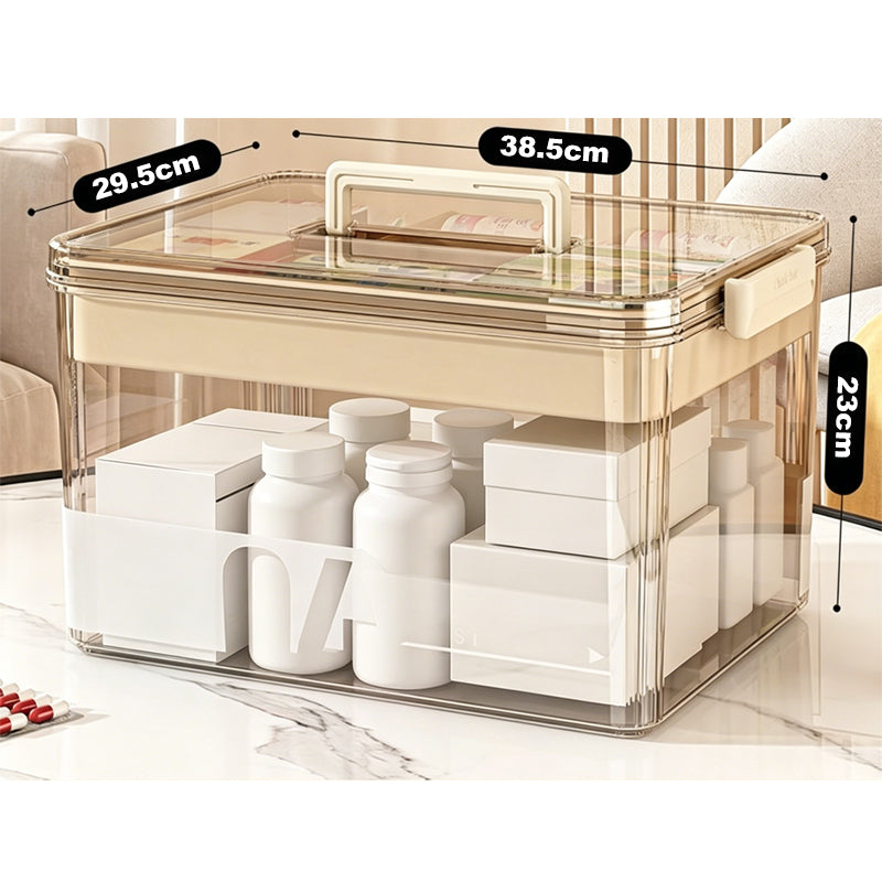 💊 50% RABATT! 🧺 Mehrschichtige Medikamenten-Aufbewahrungsbox mit Griff – Platzsparend, Leicht Zu Organisieren & Ideal Für Reise & Haushalt 🏠