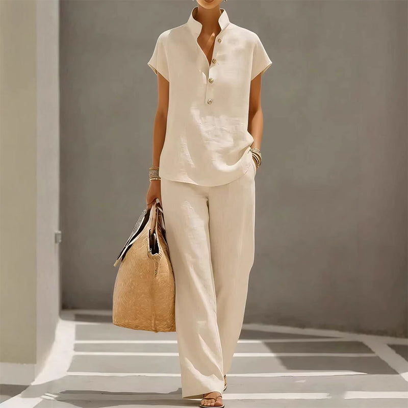 👕✨ 50% RABATT – NUR FÜR KURZE ZEIT! Lässiges Damen-Set – T-Shirt & lange Hose – Bequem & stylish für jeden Tag 👖