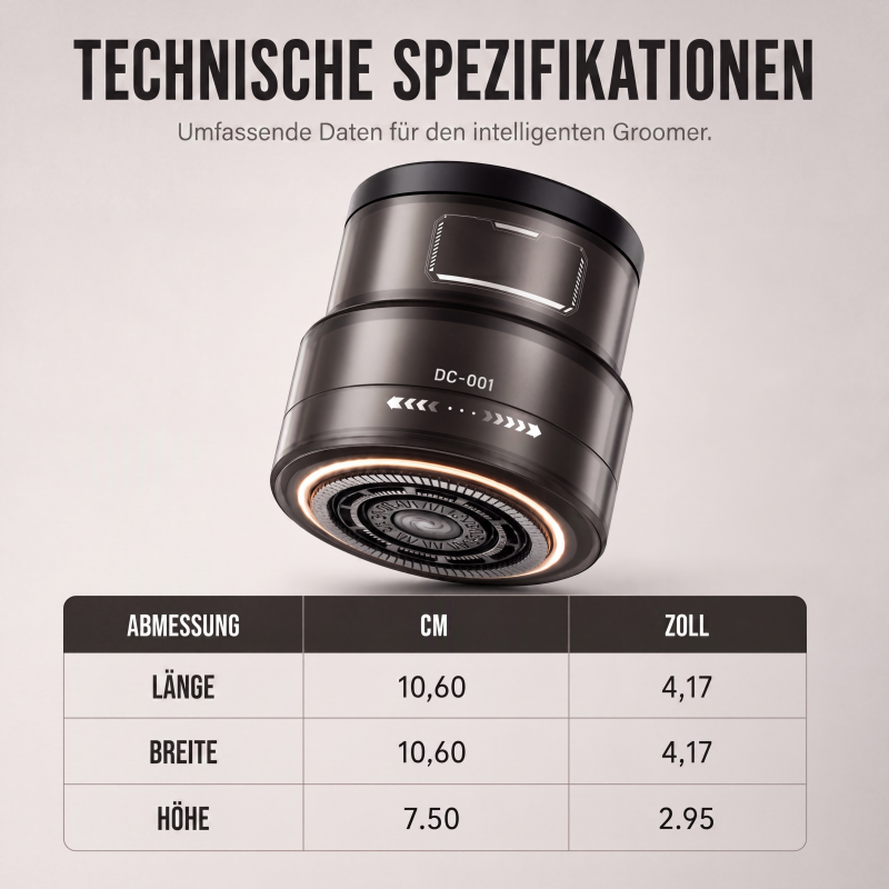 2-in-1 intelligenter Elektrorasierer für Glatzen und Bartschneider mit Digitalanzeige