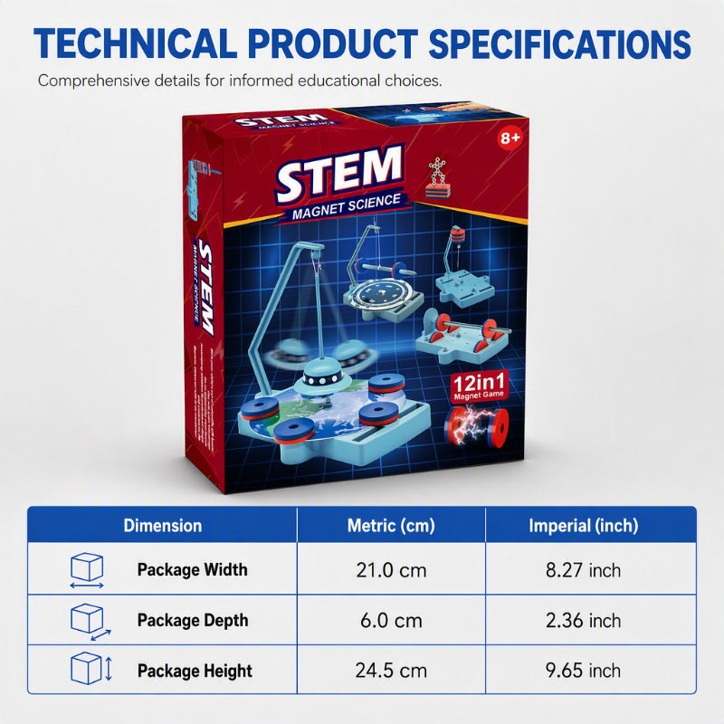 🧲50 % RABATT⏰ 12‑in‑1 Magnet‑Experiment‑Set, spielerisches Lernen für Kinder🛰️
