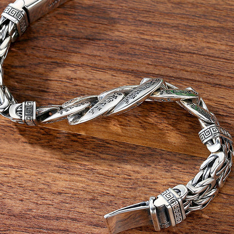 🔥 -50% Rabatt | Herren Retro Sechs-Silben-Mantra Armband – Bedeutungsvoll, Maskulin, Auffällig ✨ | Jetzt sichern! 🚀