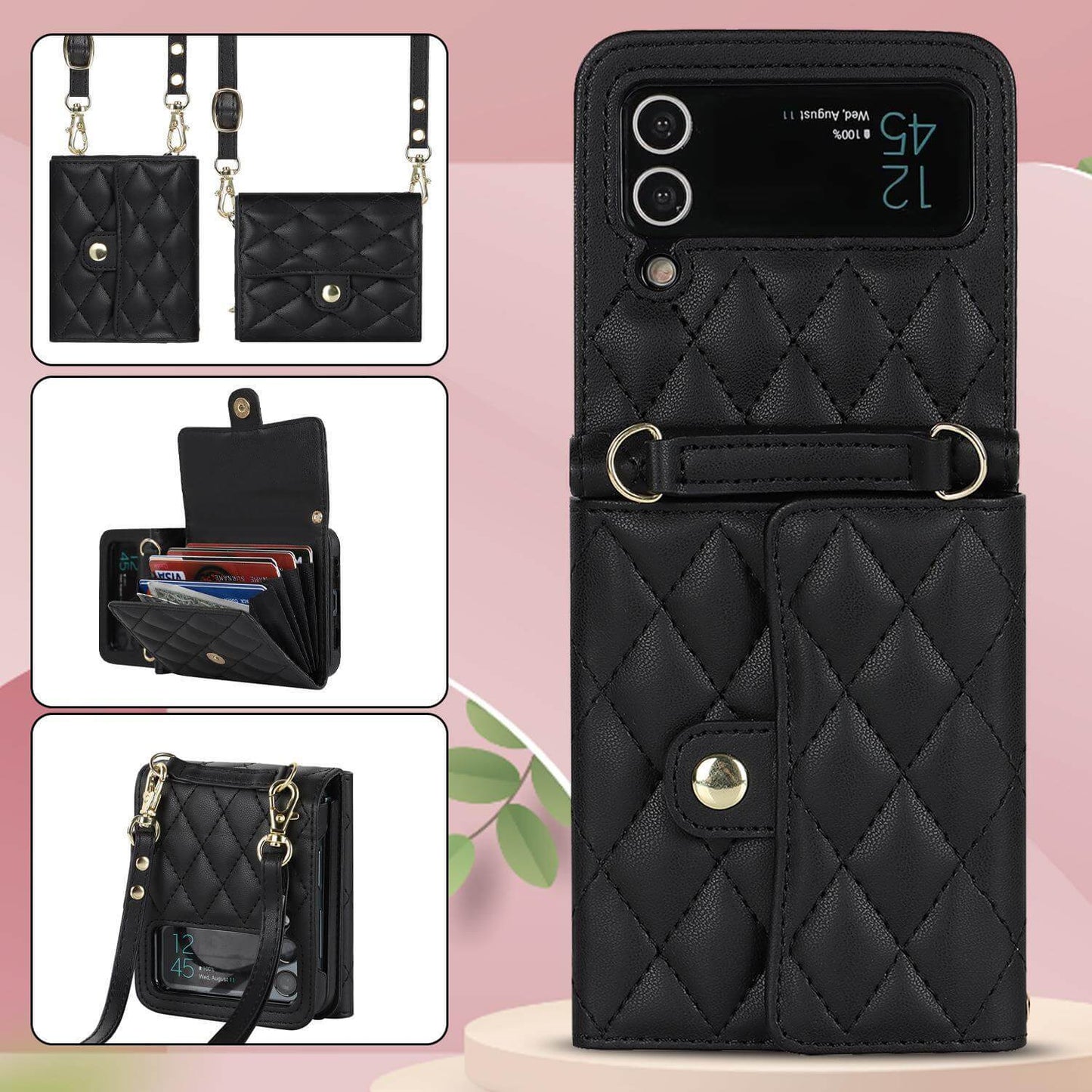 Una bolsa para el hombro para el teléfono celular plegable para Samsung Zflip4