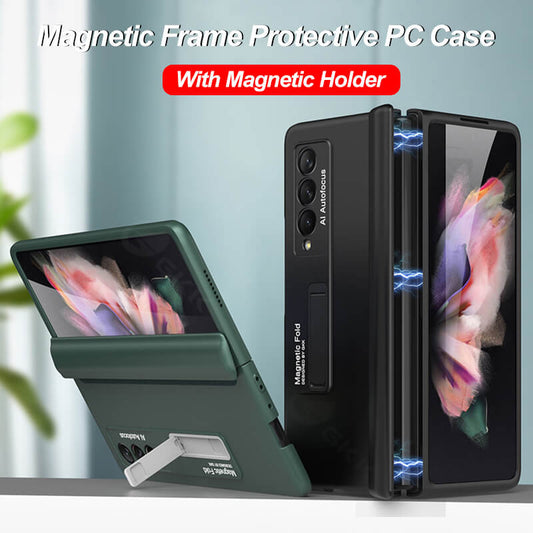 Погодно за Самсунг Фолд 3/Фолд 4 мобитела са мобилним телефоном са равним шаркама и склопивим поцинкованим сочивима