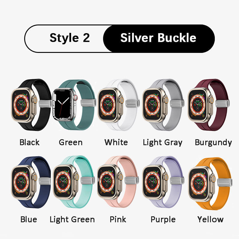 Pulsera de silicona magnética para Apple Watch (50% de descuento)
