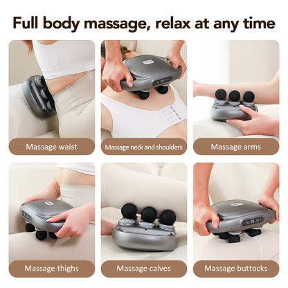 🎁6-Kopf-Massagepistole für kabellose Ganzkörper-Entspannung