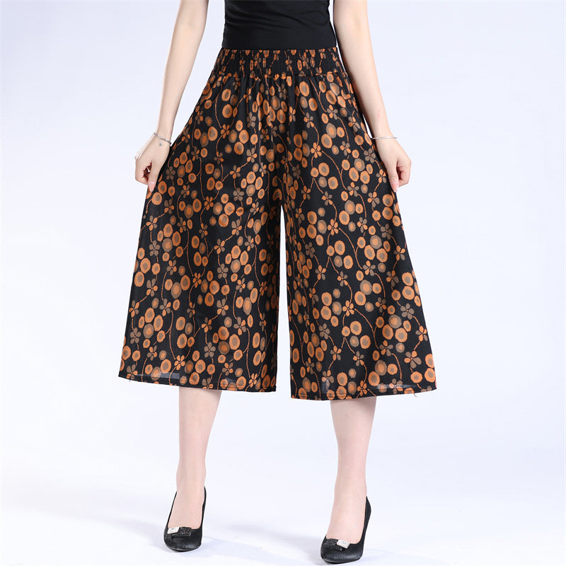 🔥VENDITA CALDA🔥Culottes da donna a gamba larga con chiffon plissettato