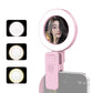 Aufsteckbares Selfie-Ringlicht mit dreifarbigem Licht und Spiegel