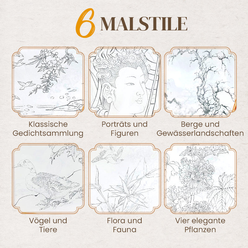 Kinesiske malerier hvit tegning album