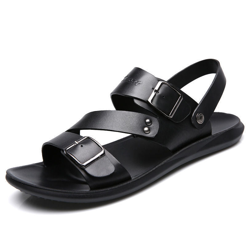 📢📢50 % RABATT !! ⏰Herren-Strandsandalien aus Leder – Rutschfest & atmungsaktiv – Perfekt für Strand, Alltag oder heiße Tage – echter Lederkomfort ☀️✨