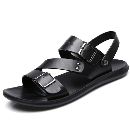 📢📢50 % RABATT !! ⏰Herren-Strandsandalien aus Leder – Rutschfest & atmungsaktiv – Perfekt für Strand, Alltag oder heiße Tage – echter Lederkomfort ☀️✨