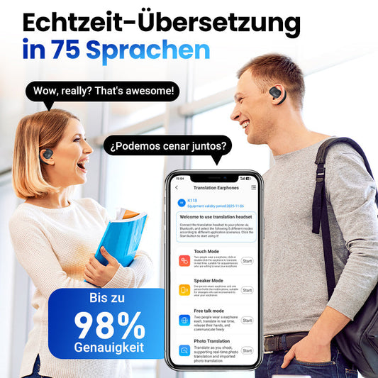 🔥HEISSER VERKAUF 49% RABATT🔥Intelligente kabellose Bluetooth Übersetzung Ohrhörer