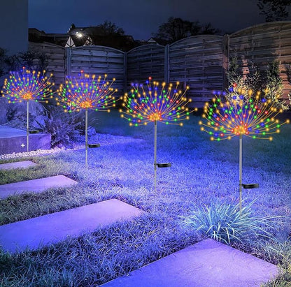 🛍️ 50 % Rabatt – 200 LED Solar-Feuerwerkslichter, 8 Modi, IP65 – wetterfest & warmweiß für Garten, Terrasse & Party 🌟