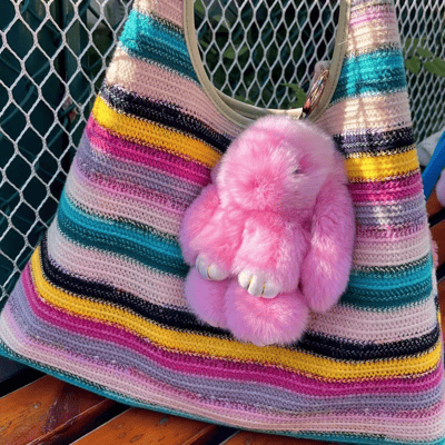 🔥Solange der Vorrat reicht 40 % Rabatt!🎉Handgemachte weiche Bunny PomPom-Anhänger