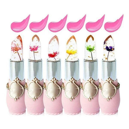 🔥Solange der Vorrat reicht 40 % Rabatt!🎉Kristall-Gelee-Blume Farbwechselnder Lippenstift💄