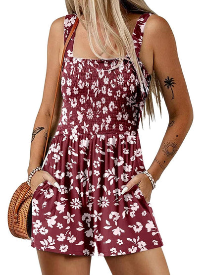 🌞Sommer-Schnäppchen🔥💃Sommer-Overall ärmellos mit Smock-Optik – Bequem & lässig💕