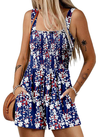 🌞Sommer-Schnäppchen🔥💃Sommer-Overall ärmellos mit Smock-Optik – Bequem & lässig💕