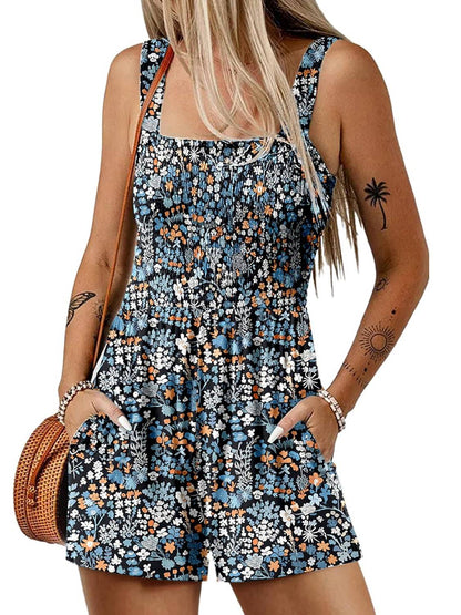 🌞Sommer-Schnäppchen🔥💃Sommer-Overall ärmellos mit Smock-Optik – Bequem & lässig💕