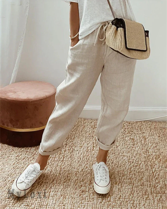 💕Letzter Tag der Aktion -49% OFF💕👗Casual Hosen aus Baumwolle und Leinen für Frauen